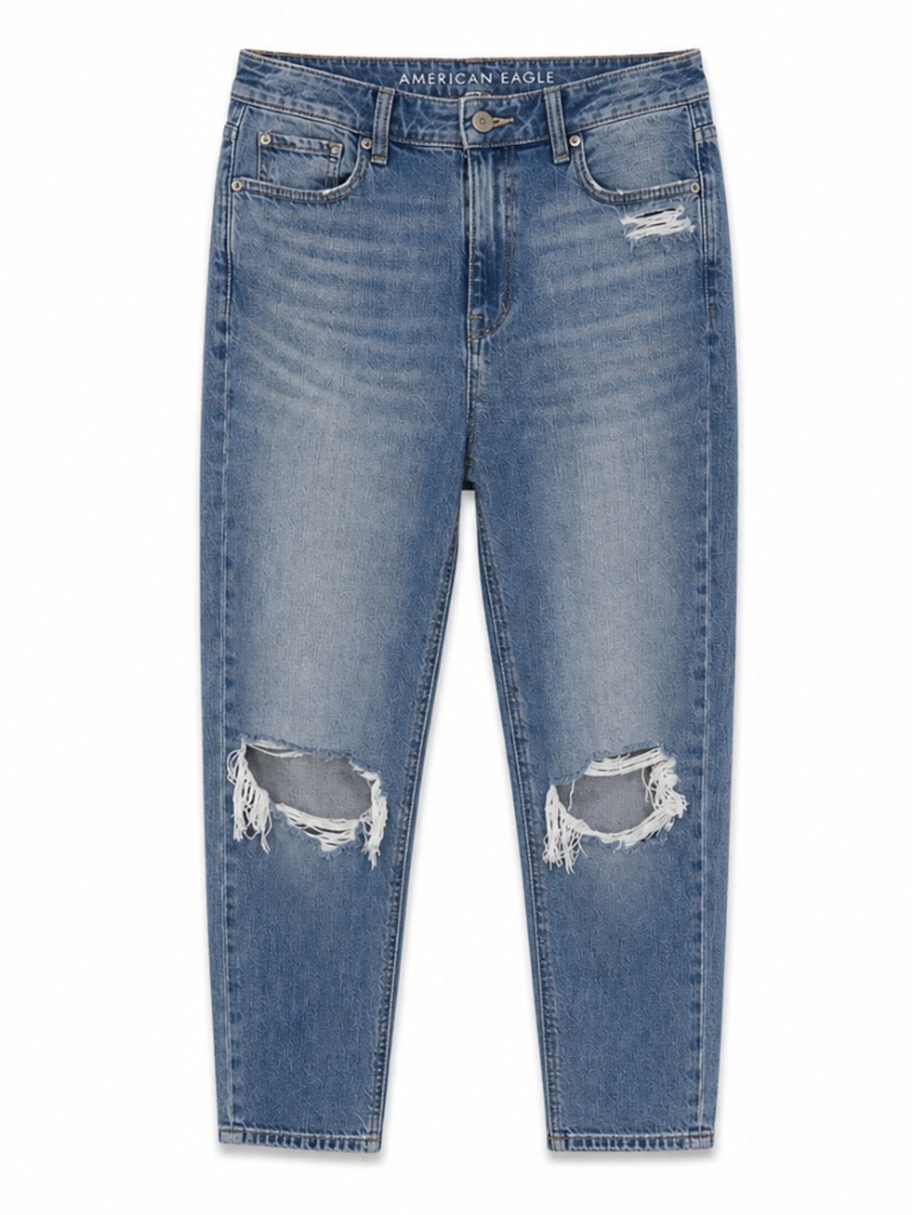 American Eagle Light Blue Distressed Boyfriend Jeans – Size 10 EUC